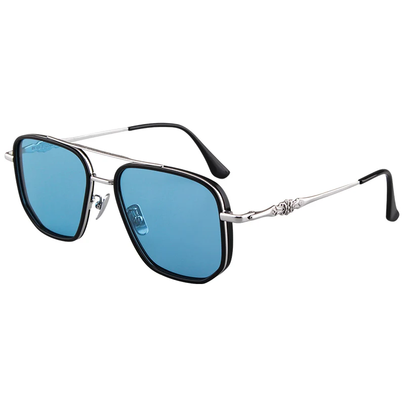 

*Titanium alloy sunglasses men's light double beam glasses frame polarized night vision yellow sunglasses women