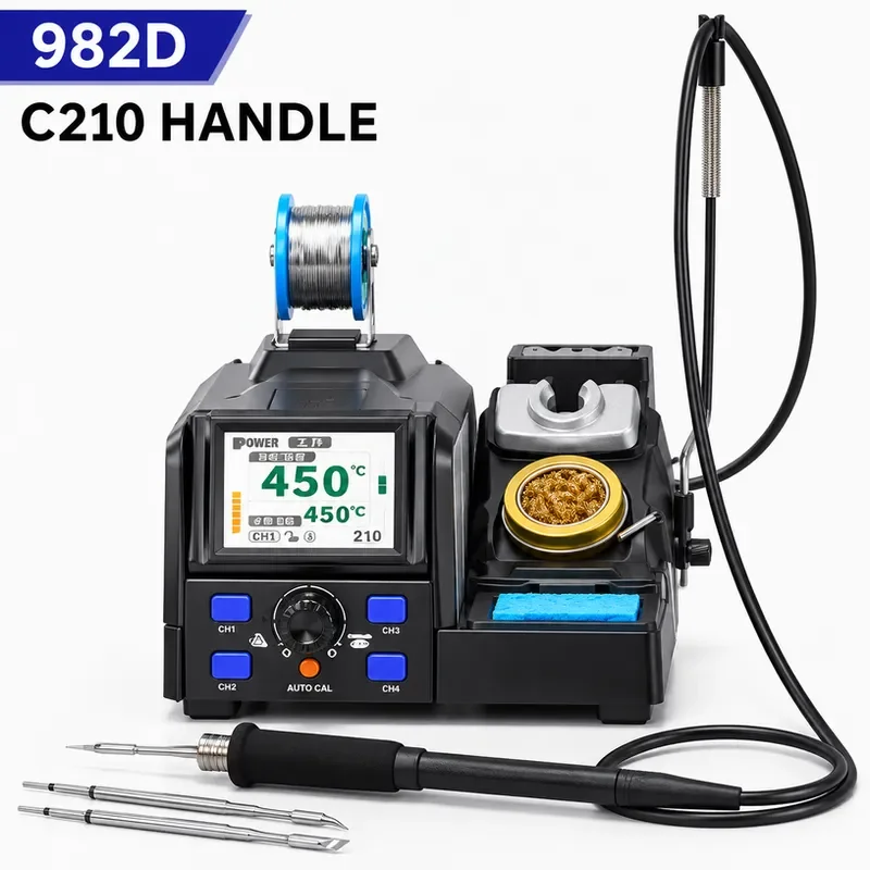 Precision Welding Workstation Tweezer Soldering Station 245 210 Handle 4 Memory Channels Digital Temperature Control Repair