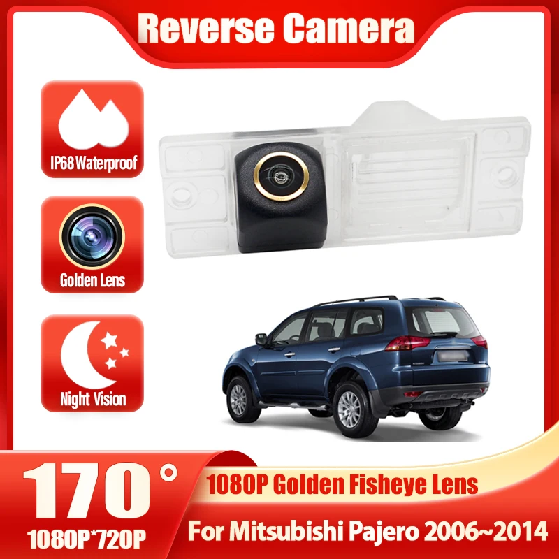 

For Mitsubishi PAJERO Reversing Rear View Camera CCD Waterproof High-definition Large Wide-angle Fisheye Lens Parking camera