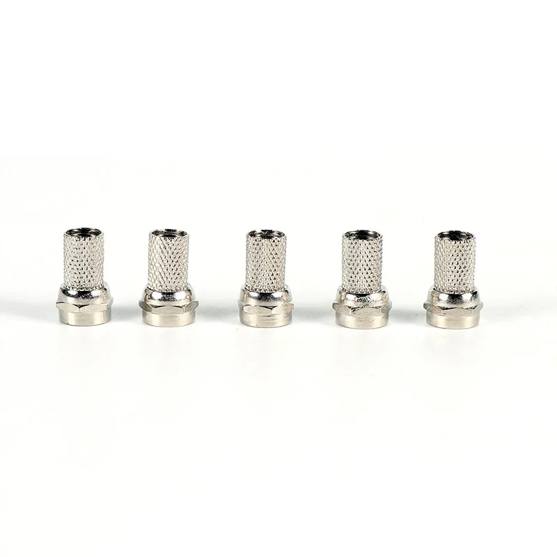 50PCS/Set High quality RG6 F Type Coaxial RF/AV Signal Cable Connector TerminalsPlugs