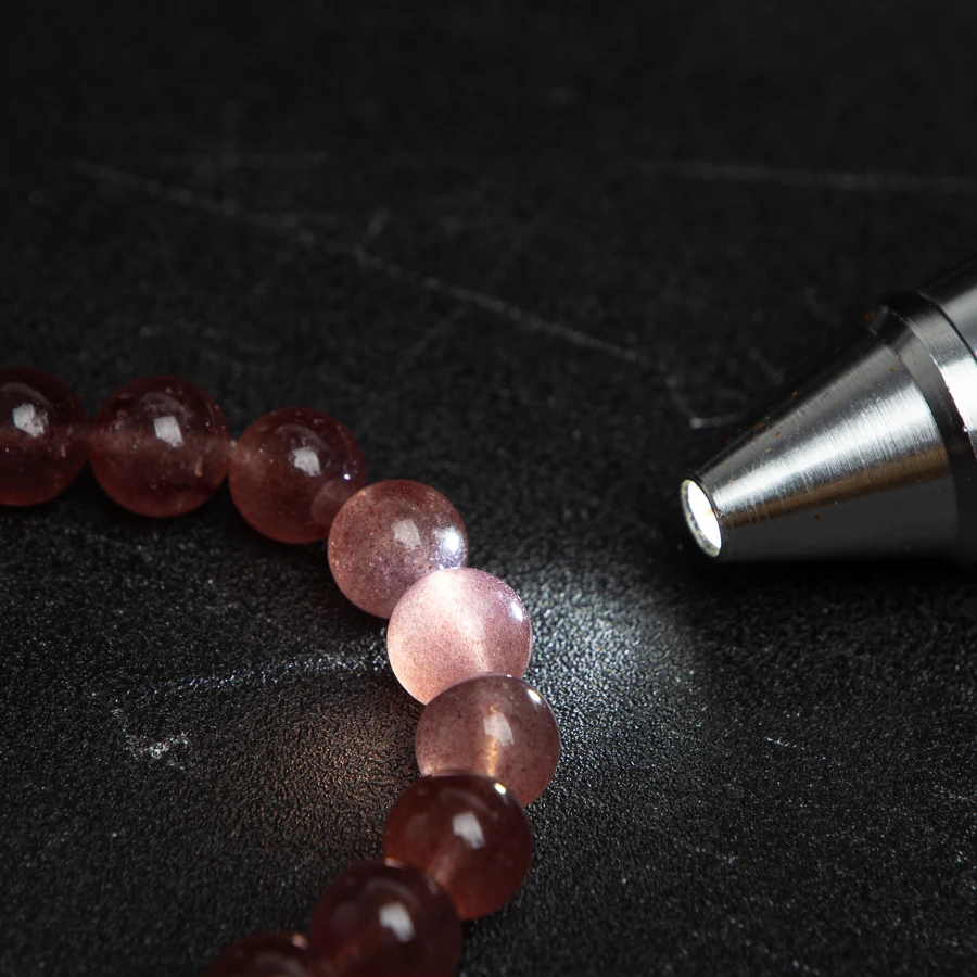 TIMESWIND أصيلة 7A-نوع الفراولة كريستال الوردي 10 مللي متر مطرز محظوظ الحب المرأة سوار غرامة مجوهرات مع شهادة