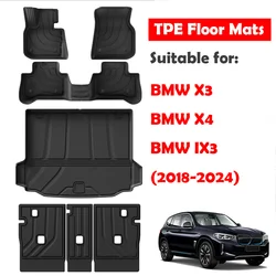 Tappetini in TPE per BMW X3 e X4 e IX3 2018-2024 fodera per bagagliaio per tutte le stagioni fodera per pavimento 2nd Row Seatback Protecter Mat