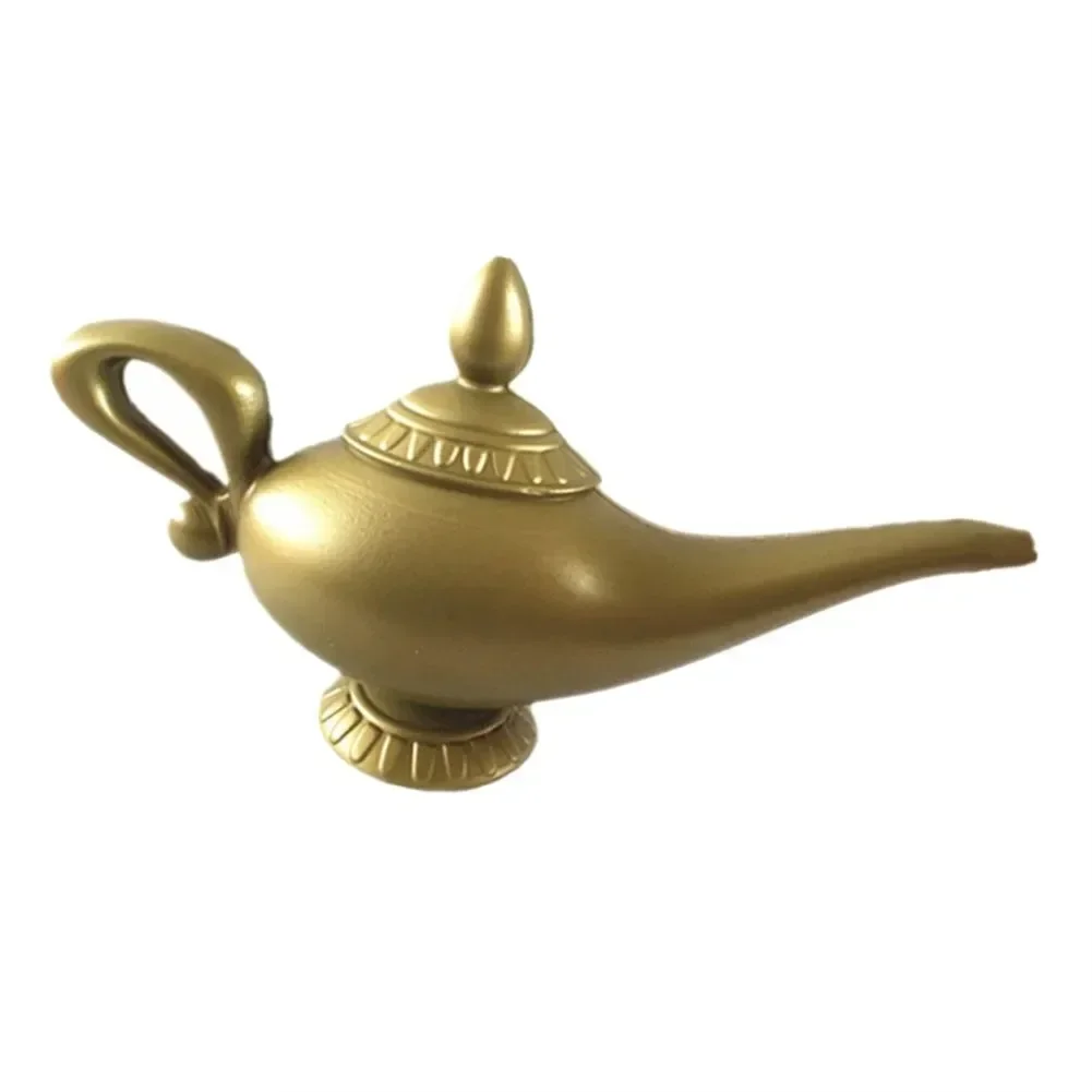 European Retro Aladdin Lamp Decor Metal Crafts Wishing Light Polyester Aromatherapy Stove Tea Pot Ornaments Delicate Home Decor
