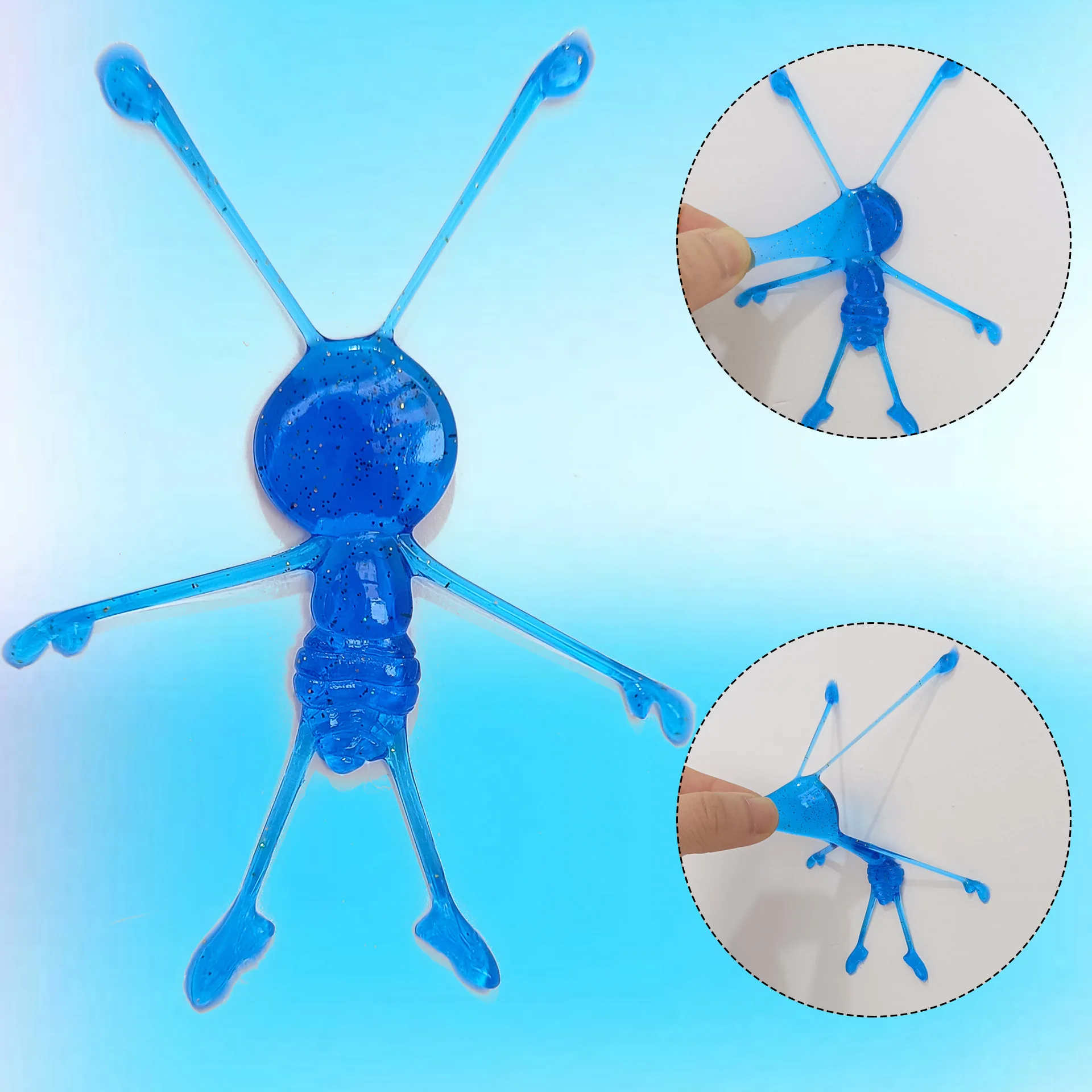 5-20 個楽しい粘着ストレッチ笑顔ゴールデンフラッシュリトルアリピンチおもちゃ子供の誕生日パーティーの好意クリスマスカーニバル大人のギフト