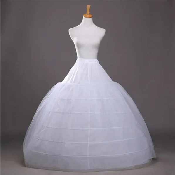 

Women Bridal Petticoat Ball Gown Tulle Underskirt Crinoline Slip 6 Hoop