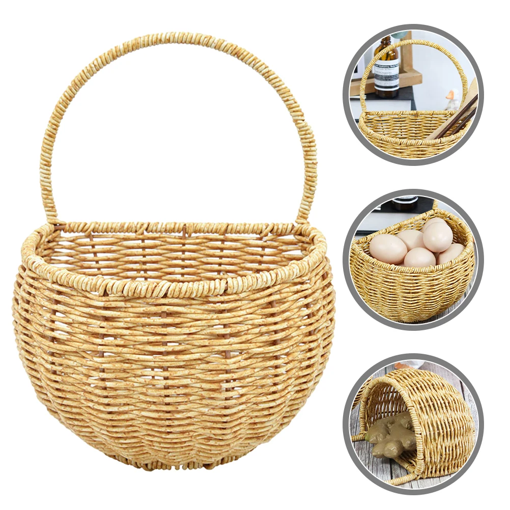 

Fruit Kitchen Storage Woven Rope Hammock Organizer Space Saving Mount Basket Hanging Planter Vegetable Hammock Kitchen Wall