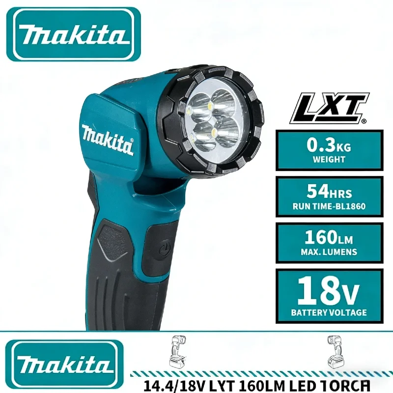 

Makita Cordless LED Flashlight Outdoor Handheld Spotlight Rechargeable Lanterns Jobsite Work Light For 18V Battery(No Battery)