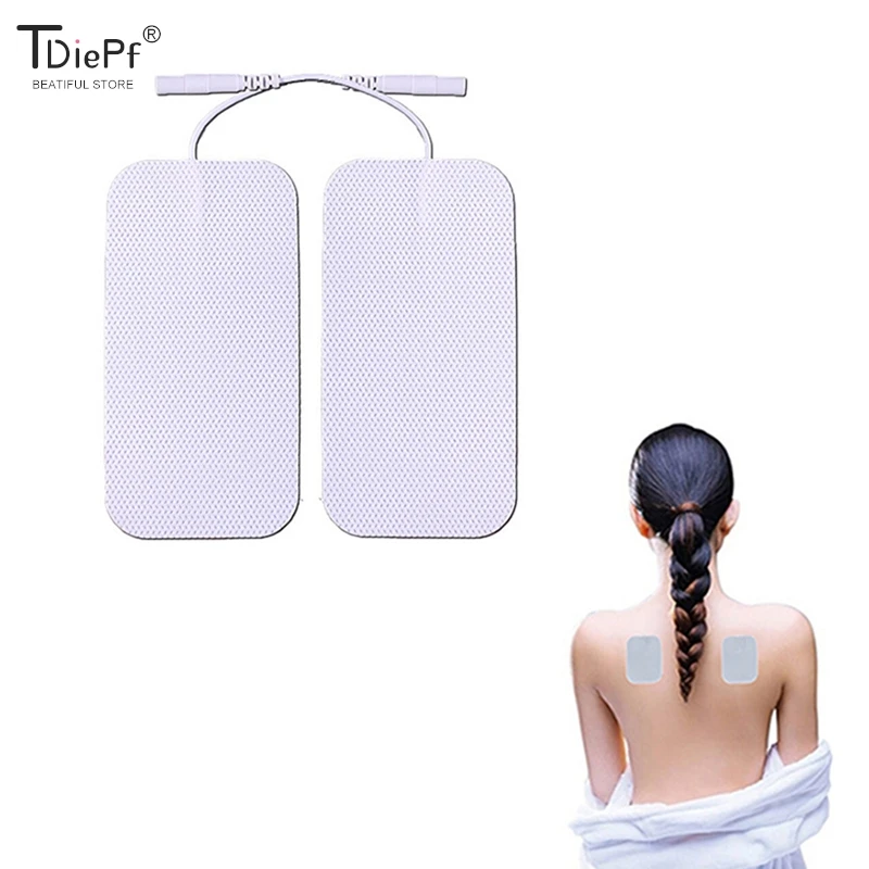 1/2PCS Muscle Stimulator Rectangular Electrode Pad Muscle Pain Relief Replacement Pads For Tens Body Toning Therapy Machine