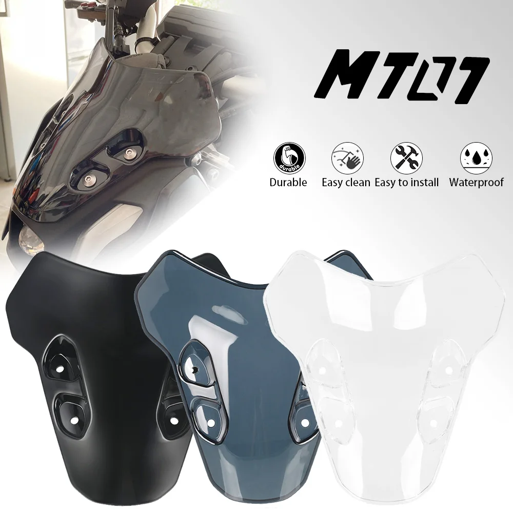 

MT 07 2024 2025 Motorcycle Windshield Deflectors Wind Shield Screen Protector For Yamaha MT07 Windscreen MT-07 2023 2022 2021