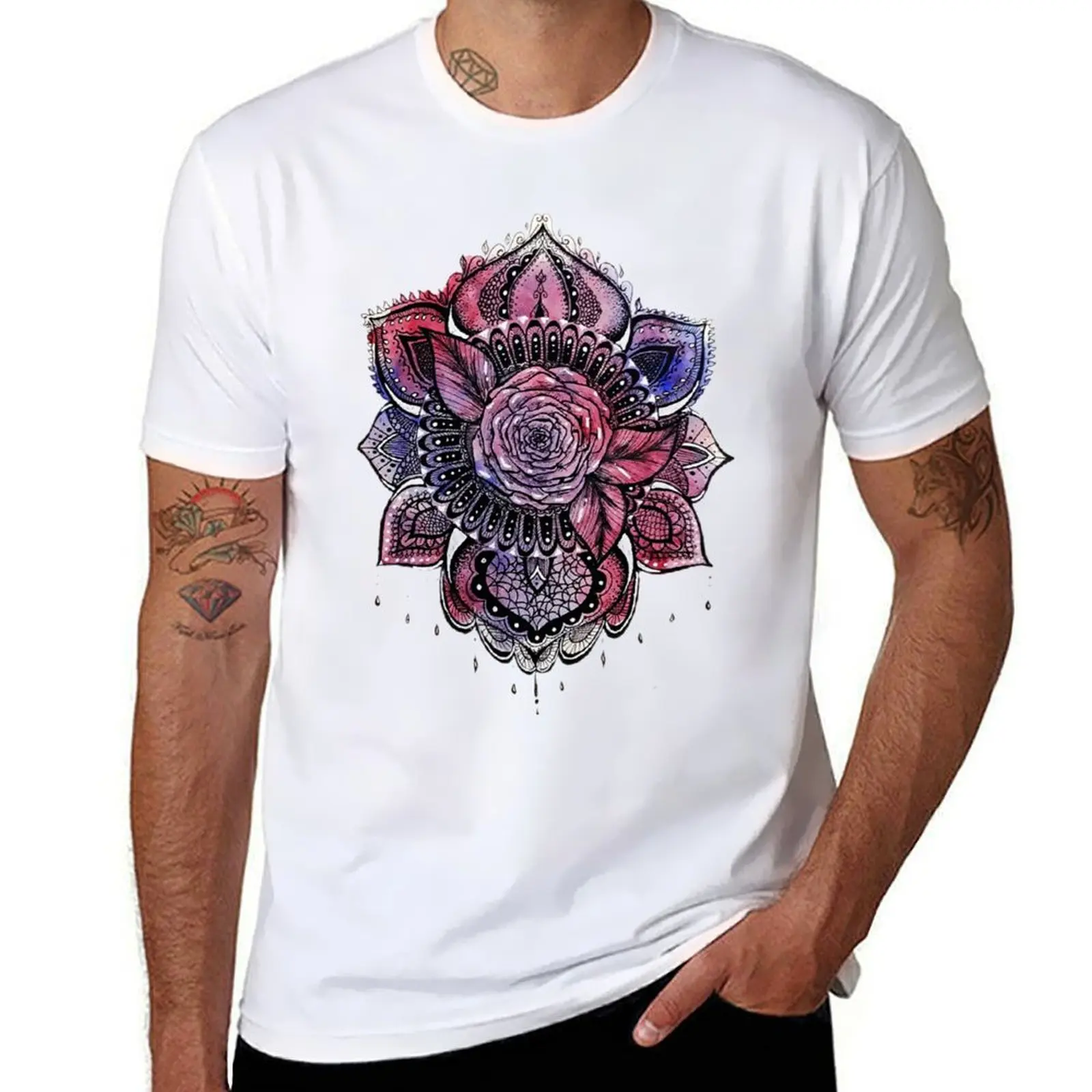 

Rose shirts Mandala anime graphic t shirts for t T-Shirt mens man