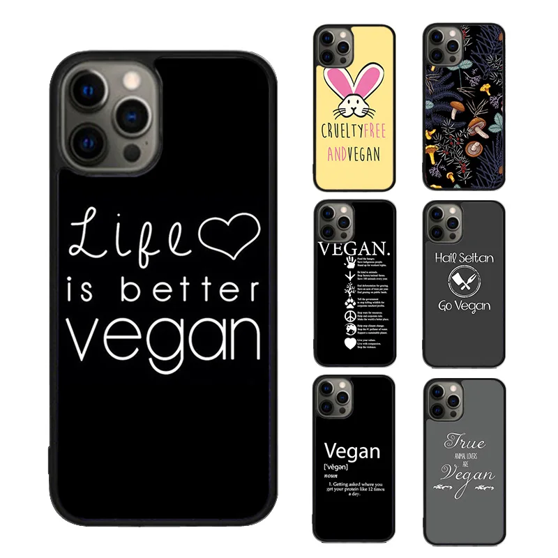 LOVE VEGGIE Vegetarian Quotes VEGAN FOOD Phone Case cover For iPhone SE2020 15 16 14 13 12 11 Pro Max Coque 8 PLUS 7 fundas