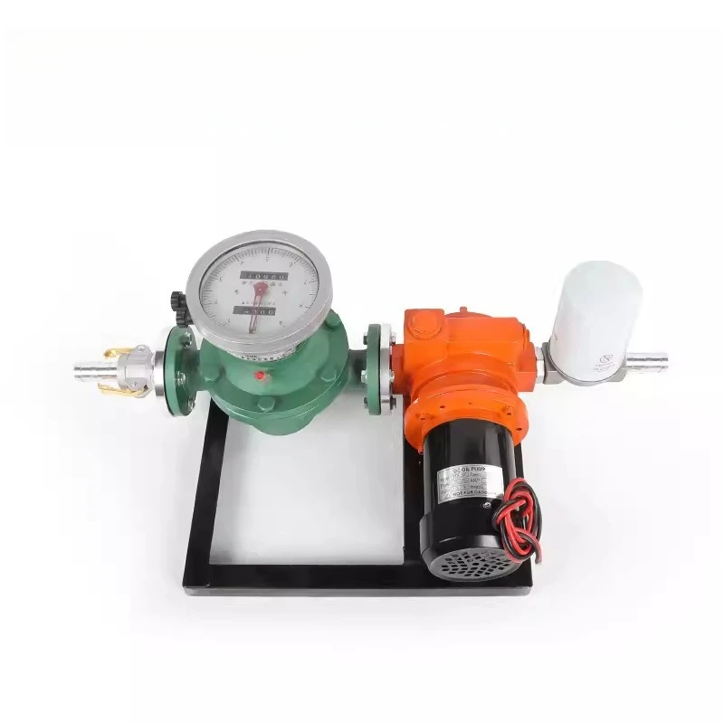 Tanker 12V24V220V vehicle-mounted large-flow oil pump, mechanical gear meter assembly