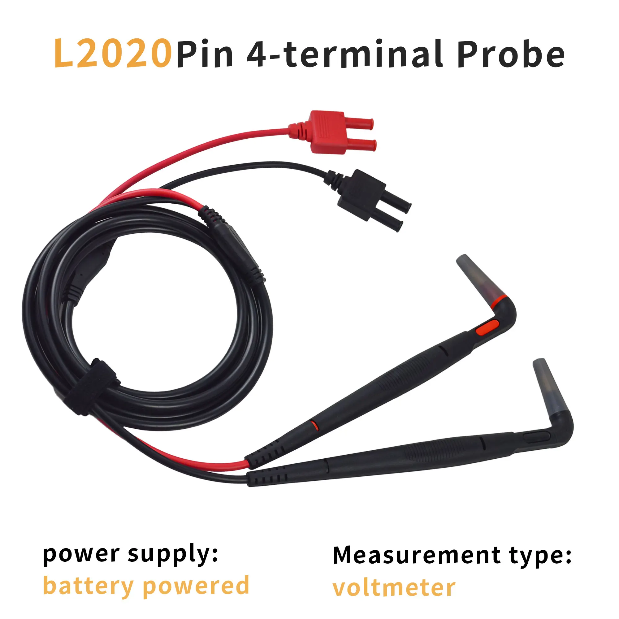 ZIBOO L2020 Generic Curved Type Lead Pin Type 4 Terminal Probe ,Pin-Type Lead.