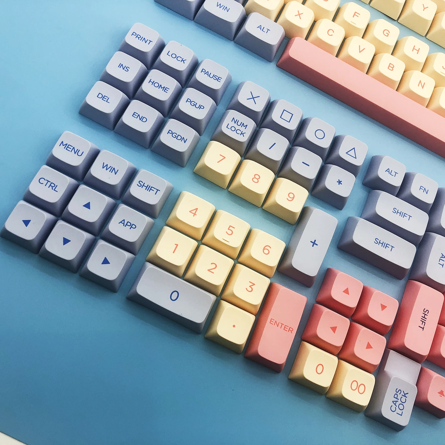 Cute Bursting Marshmallow English Keyboard XDA Material Sublimation PBT Adaptable RGB Mechanical Gaming Keyboard