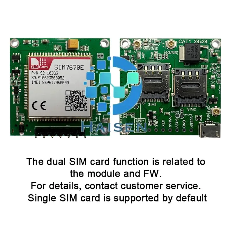 HAISEN SIMCOM SIM7670E Core Board SIM7670E Development Board LTE CAT1+4G+GPS Voice SIM7670