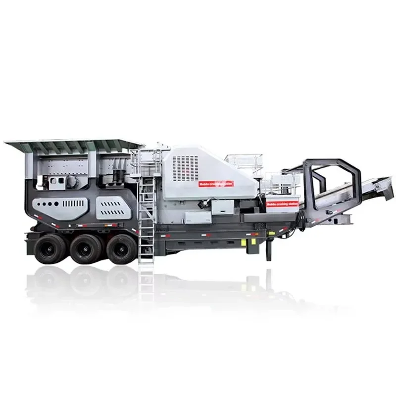 Construction Waste Recycling Mobile Crusher, Portable Stone Product Line, Quartz Mobile Crushing Machine