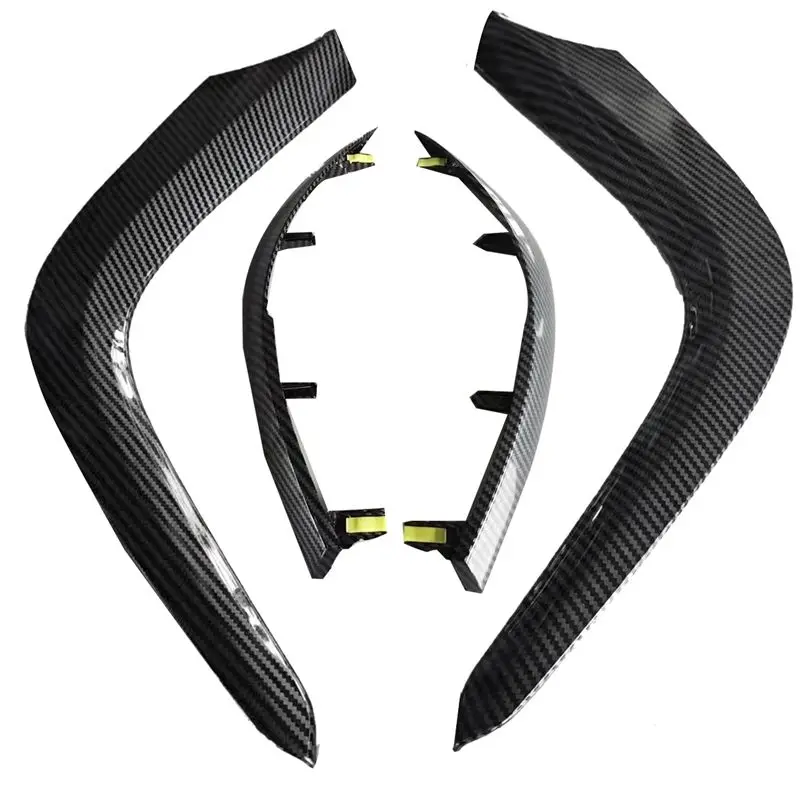 A82U-1Set Car Dashboard Air Vents Trim Strip Parts For Toyota Corolla Altis 2007-2013 Air A/C Outlets ABS Carbon Fibre Trim Cove