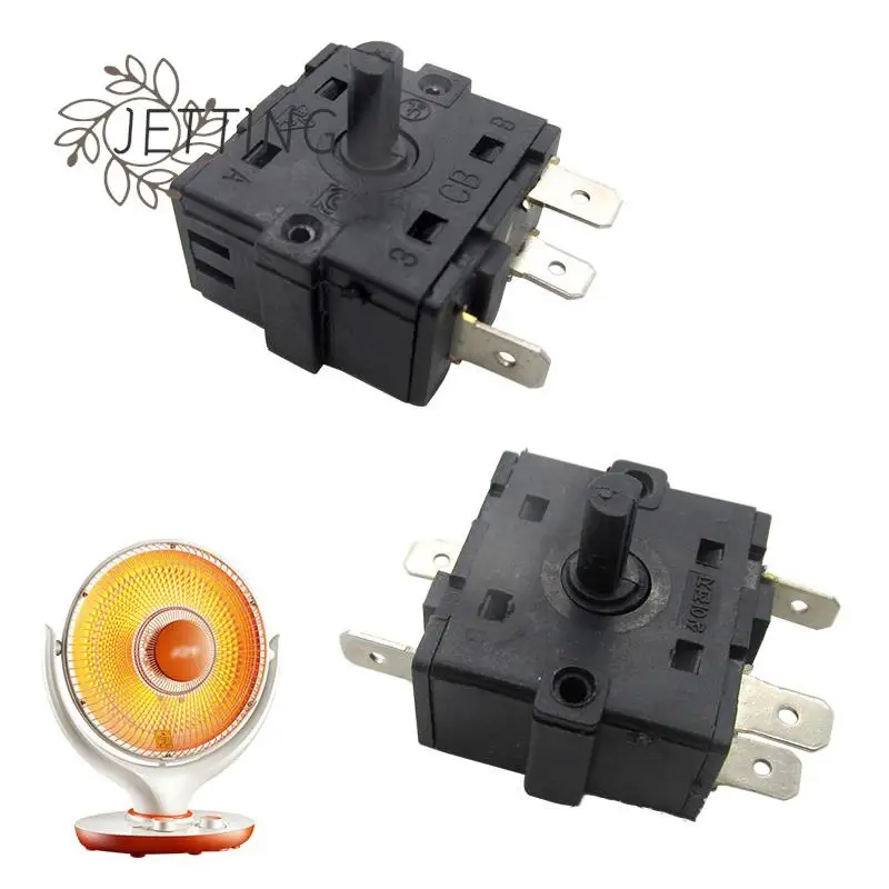 3/5 Pin 2/4 Position Rotary Switch Selector AC 250V 16A Radiator For Household Heater Electric Baking Lamp Small Sun Switch