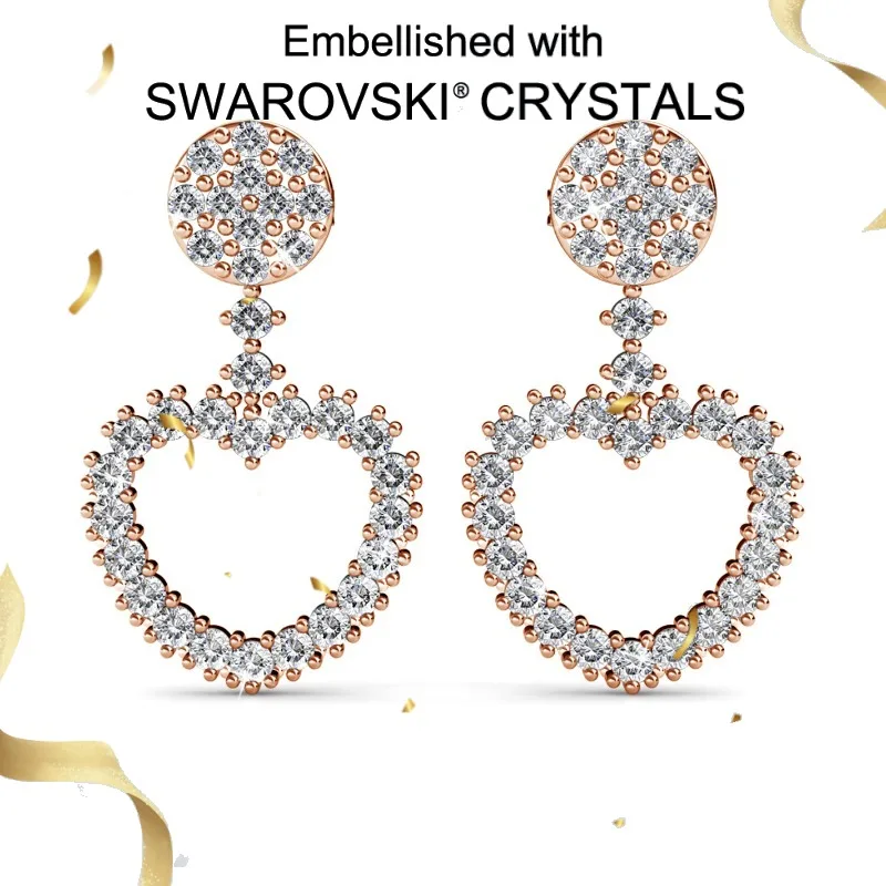 

Daisini серьги-гвоздики из стерлингового серебра 925 пробы с кристаллами Swarovski для женщин, элегантные романтические изящные ювелирные изделия, подарок