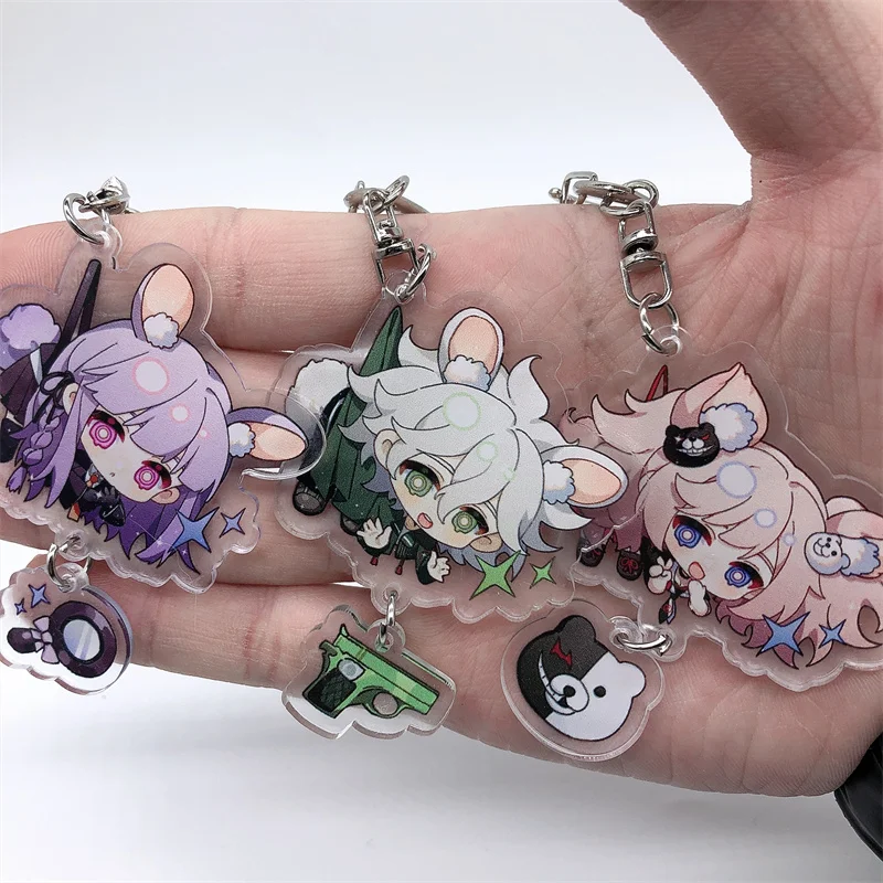 Enoshima Hajime Hinata Nagito Komaeda Chiaki Nanami Keychain Cosplay Accessories Pendant Cartoon Gift