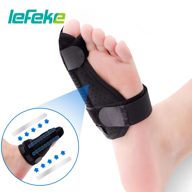 Lefeke Turf Toe Braces Adjustable Foot Toe Splints Brace Big Toe Straighteners Toe Walking Brace Day Night Support