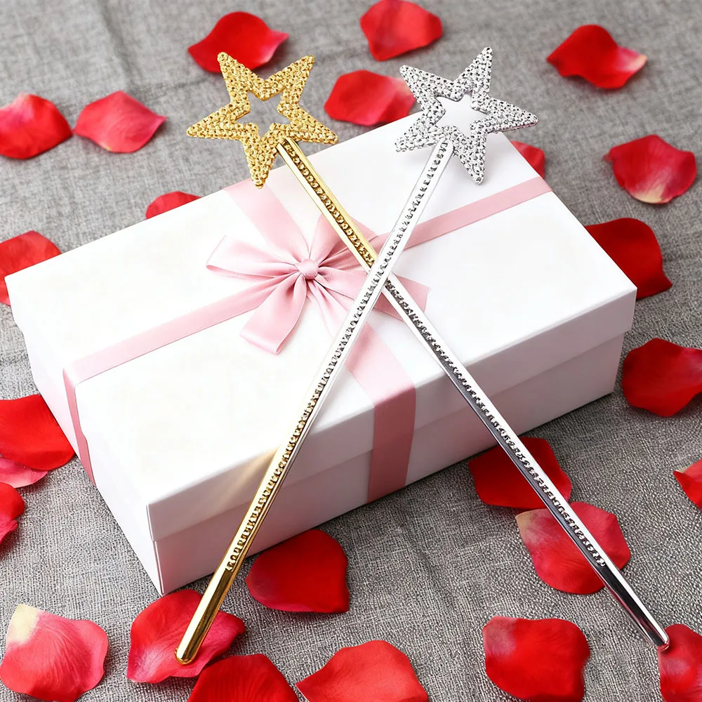 4 Stück Stern-Zauberstab – Cosplay-Zubehör für Prinzessinnenpartys und Hochzeiten, Veranstaltungen, leichte Requisite für Geburtstag, Weihnachtsfeier – Detail 2