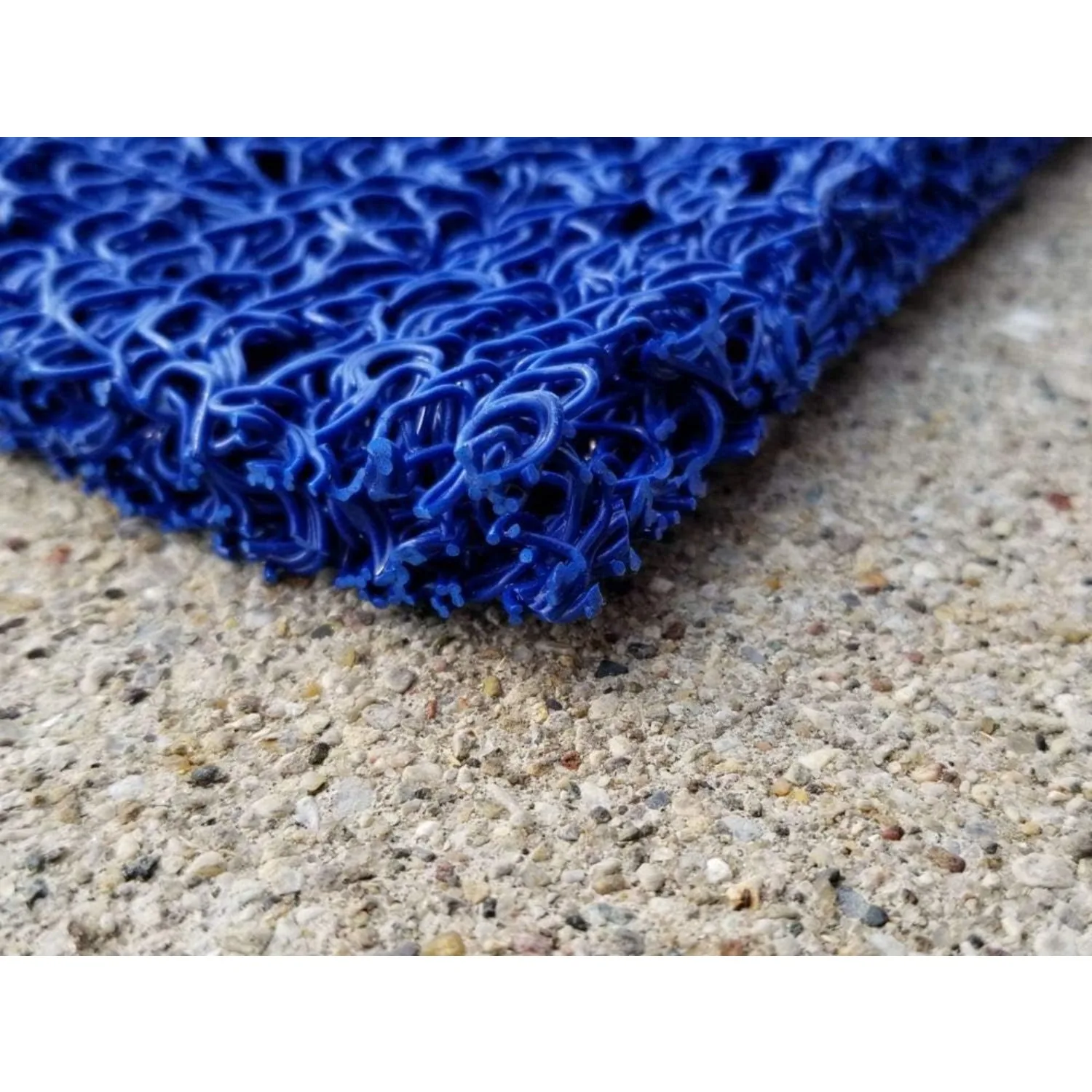 Vinyl Pool, Bathroom, Locker Room, Shower, Spaghetti Mat by MattingExperts Drains Water, Comfortable Looped Mat (3x2, Blue)