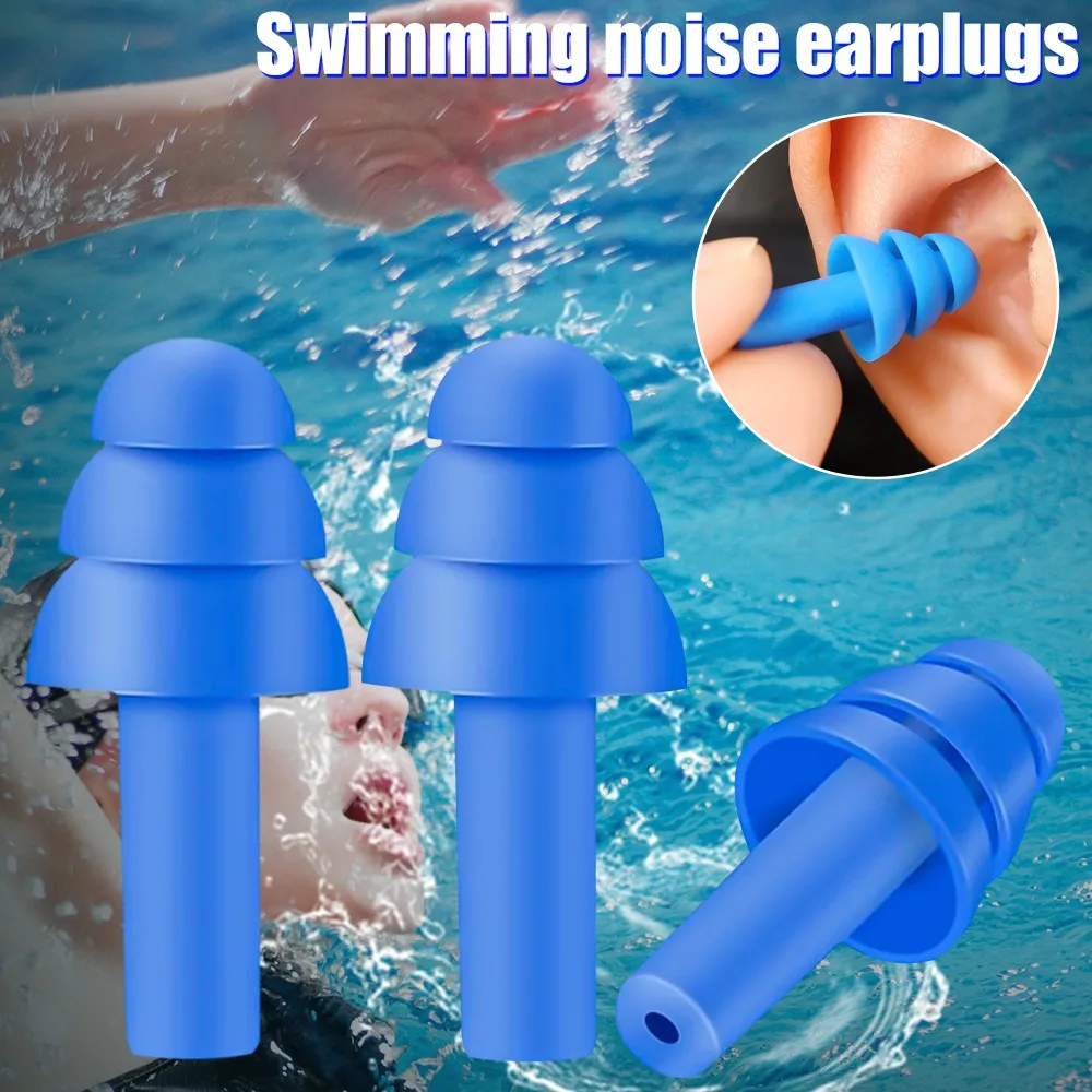 25-1Pairs Soft Silicone Earplugs Waterproof Swimming Ear Plugs Reusable Noise Reduction Sleeping Ear Plugs Protector with Box