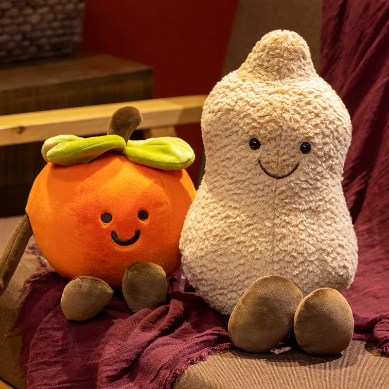 Peluches mignonnes de kaki et d'arachide, décoration et cadeau