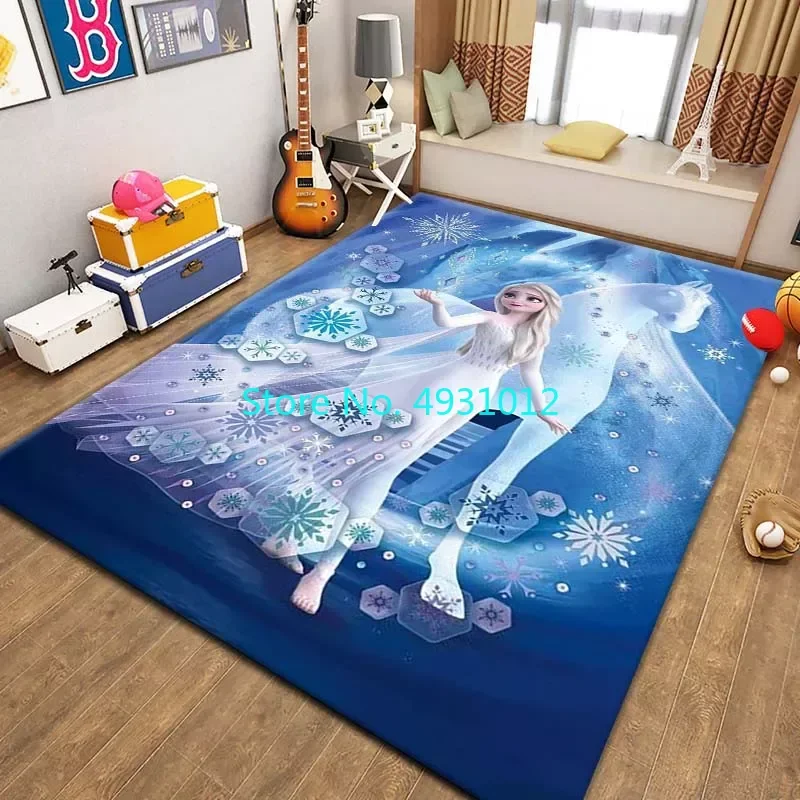 

Frozen Pattern Area Rug Carpet Living Room Bedroom Bedside Soft Comfortable Children Kids Anti Slip Floor Mat