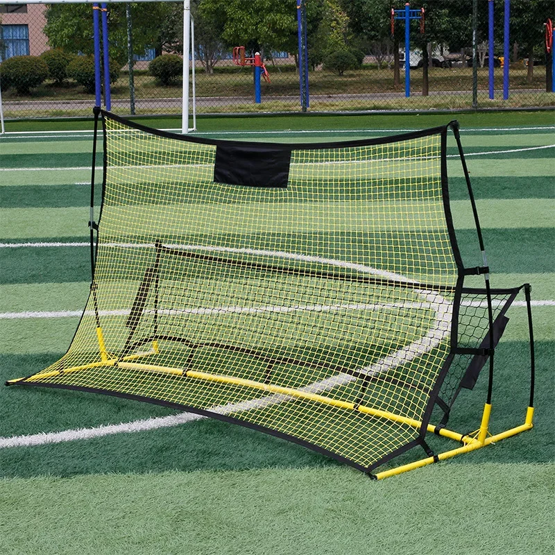 Fast Pass Rebounder Soccer Trainer 1.8/2.1m Football Solo Team Training Net Volley Passing First Touch Receiving Net with Frame