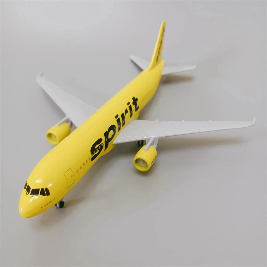 Alloy Aircraft Model 20CM 1:400 Scale Toy Airline Spirit Number A320 (With Wheels And Landing Gear) Suitable For Gift Collection
