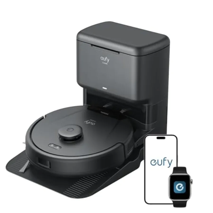 

L60 Robot Vacuum for Home Use, ABS Plastic Body, Black, Self-Empty Station Hair Detangling Tech for 60-Day Hands-Free Cleaning