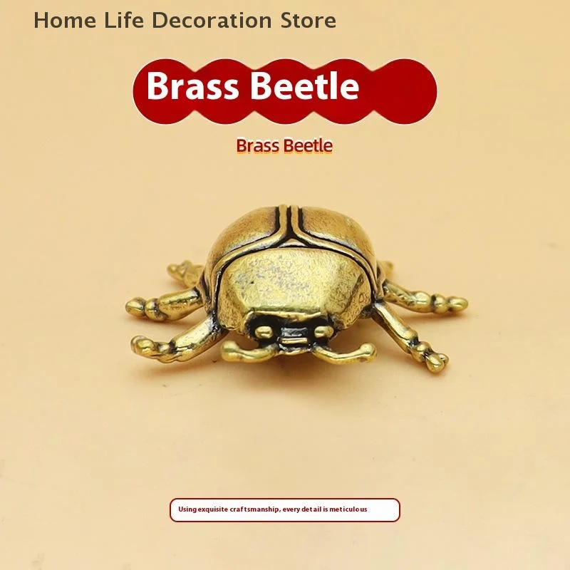 Retro Ant Scorpion Crafts Solid Brass Insect Beetles Figurines Collection Desktop Funny Small Ornament Home Decoration