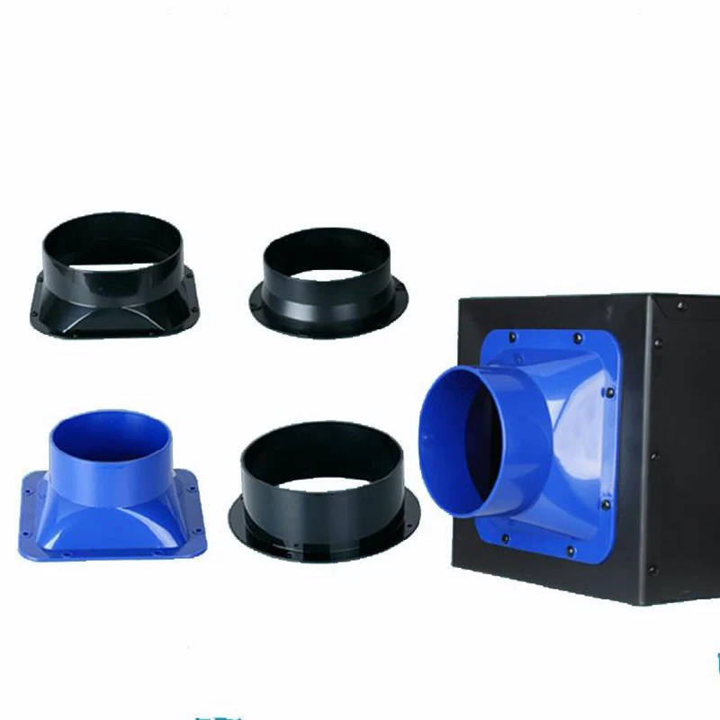 1PCS Flange Base Square to round Bathroom Air Outlet Adapter 160mm Smoke Exhaust Pipe Range Hood Ventilation Accessory