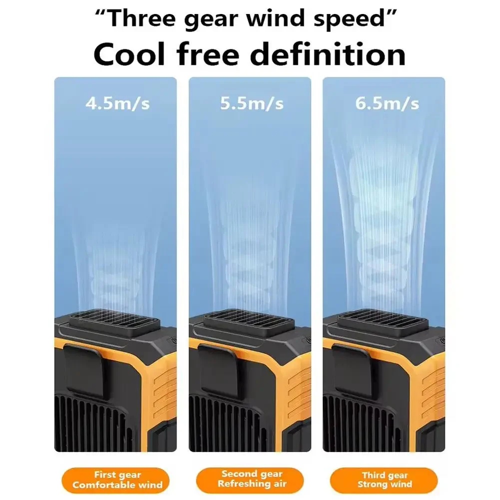 Вентилятор портативный с ремнем, 3 скорости, 4000 мА · ч