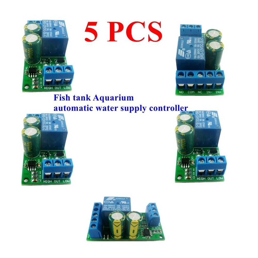 

Integrated Circuit 5PCS 12V Water Level Automatic Controller Liquid Sensor Switch Solenoid Valve Motor Pump Relay Board