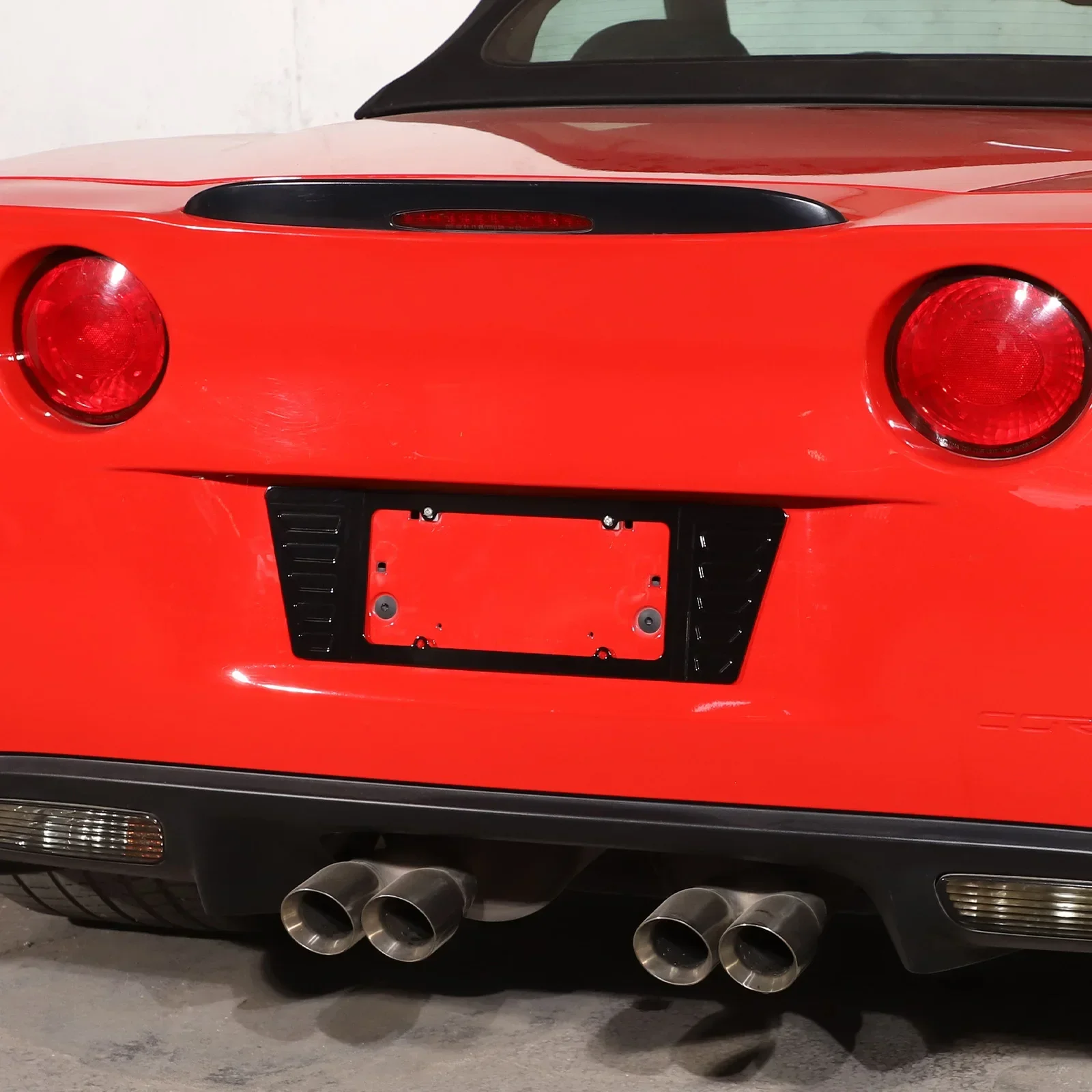 For Chevrolet Corvette C6 2005-2013 aluminum alloy Car rear license plate filler panel cover Car accessories