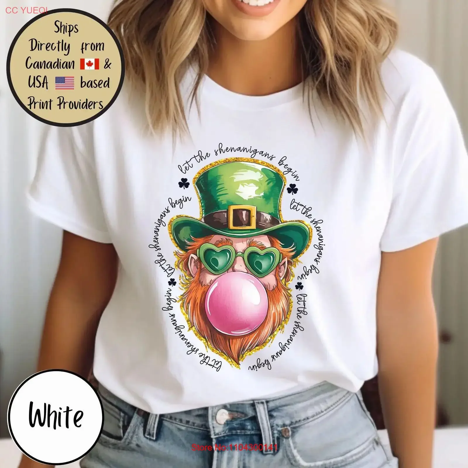 Leprechaun Lover St Patricks Day T Shirt Trendy Coquette Bow Cute Irish Bubblegum Blowing Leprachaun Paddy's  vintage Washed