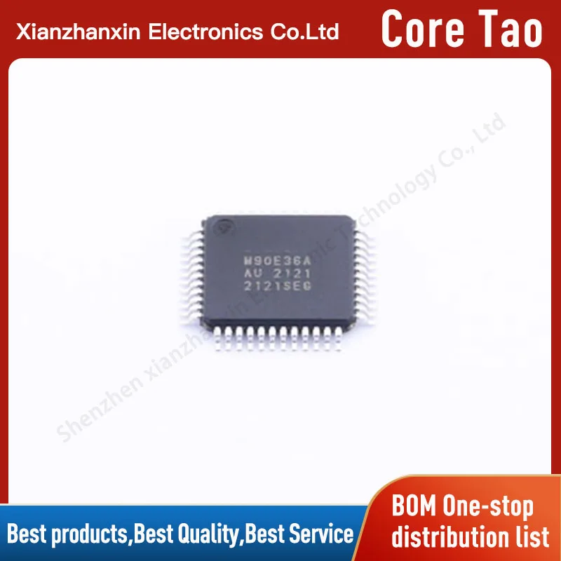 1PCS/LOT  ATM90E36A ATM90E36A-AU-R M90E36 TQFP-48 Analog front-end microcontroller chips in stock