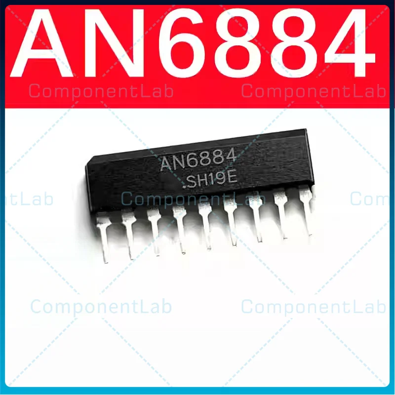50-200pcs New AN6884 SIP-9, a level light-emitting diode driver circuit chip, with a straight-through single-row design.