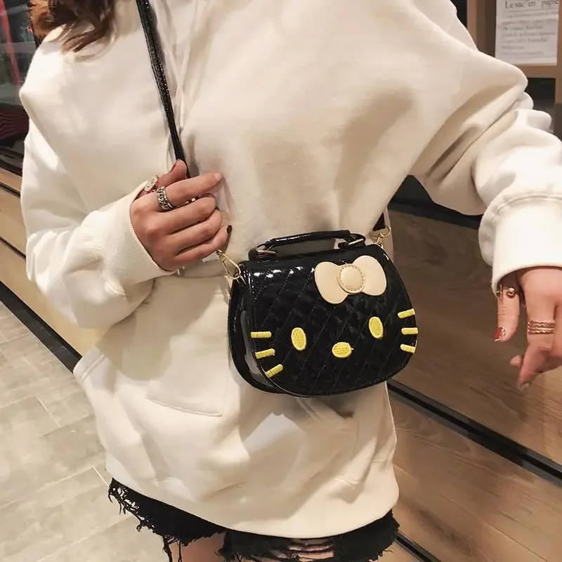 

Sanrio Hello Kitty Anime Handbag Little Girls Fashion Shoulder Bags Kawaii Cartoon Tote Waterproof Messenger Bag Birthday Gift