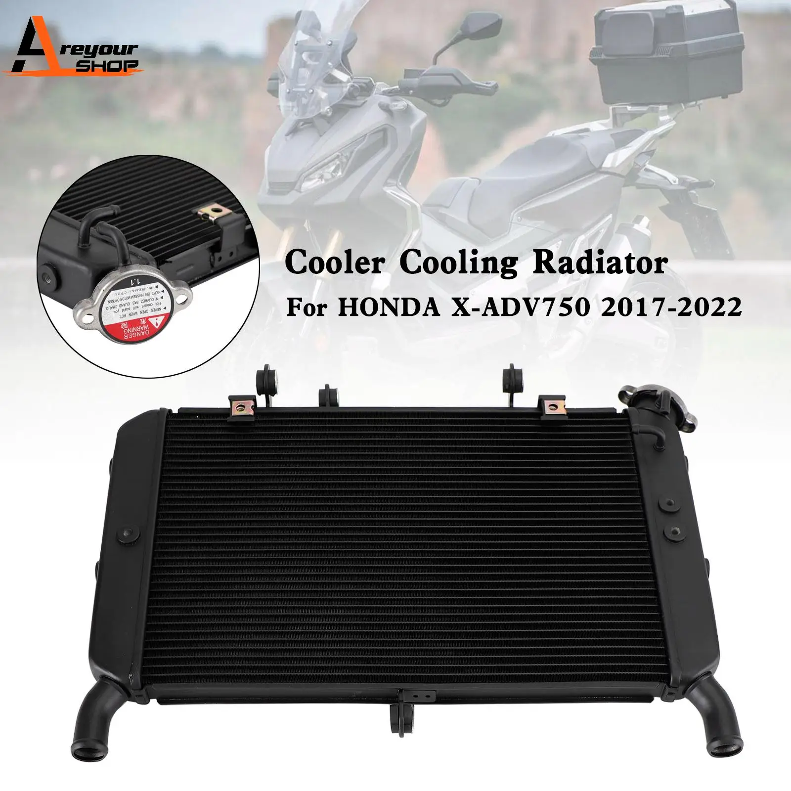 Areyourshop Radiator Cooler Cooling Water For Honda X-ADV 750 XADV 2017-2022 Motorcycle Accessories