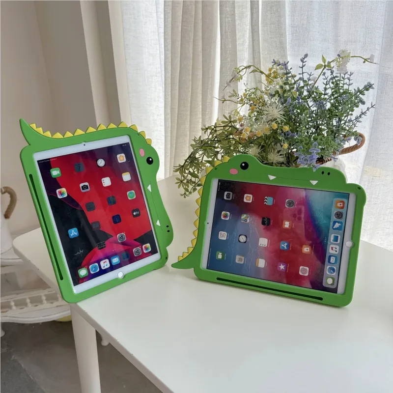 Cute Cartoon Dinosaur Kids Tablet Case Silicone Shockproof 360 Stand for Xiaomi Redmi Pad 2 11