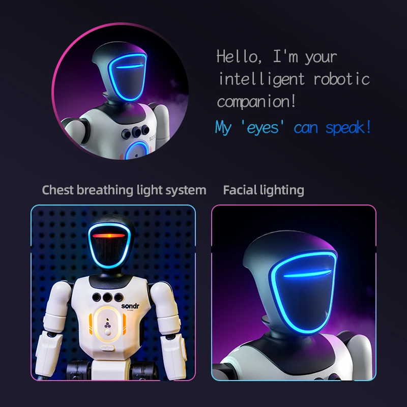 Smart Programming Humanoid Gesture Sensing Remote Control Robot 2.4G Joint Mobility Breathing Light Recording Function RC Robot