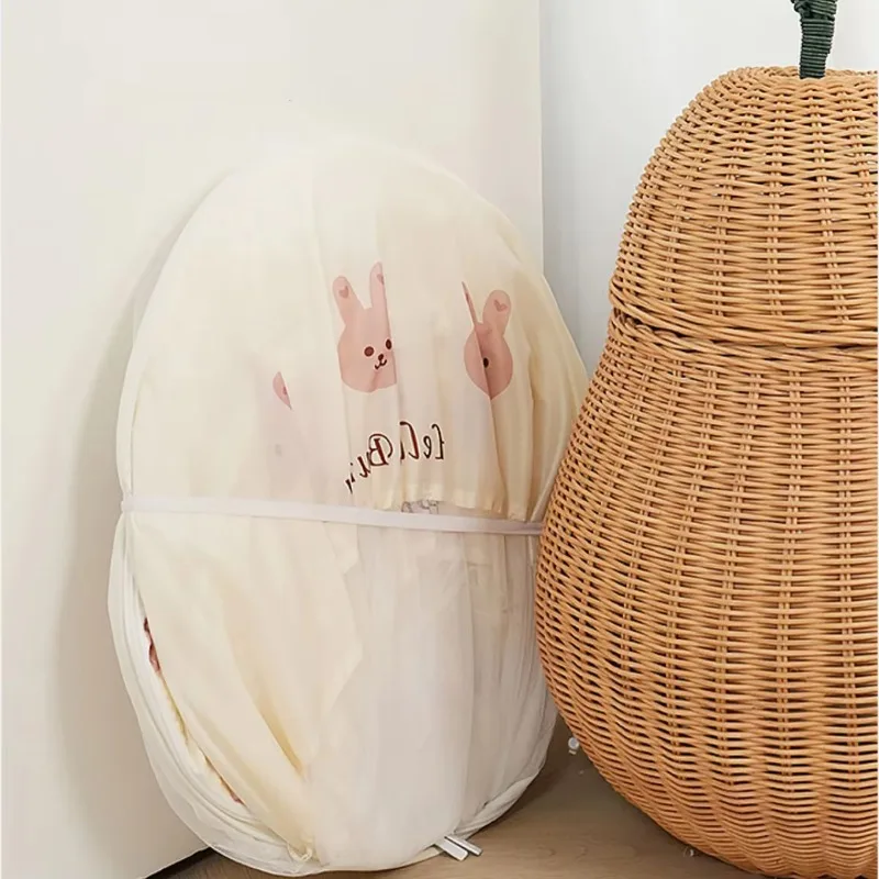 Foldable pop-up crib tent canopy summer safety net to prevent babies from entering and leaving crib mosquito net