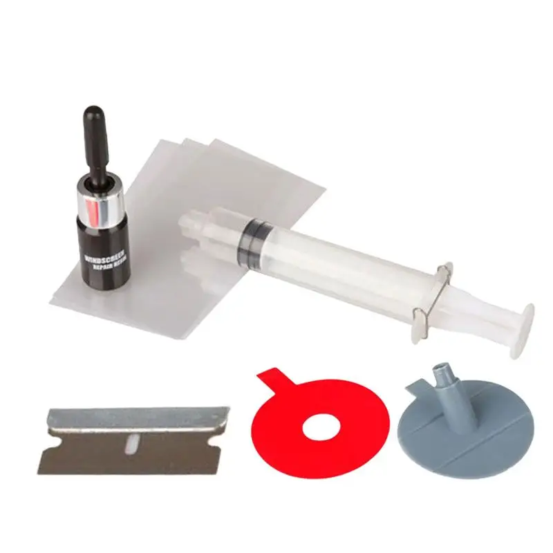 

Automotive Glass Repair Fluid Car Windscreen Chip Repair Tool Easy Operate Windshield Chip Repair Kit For Chips Cracks