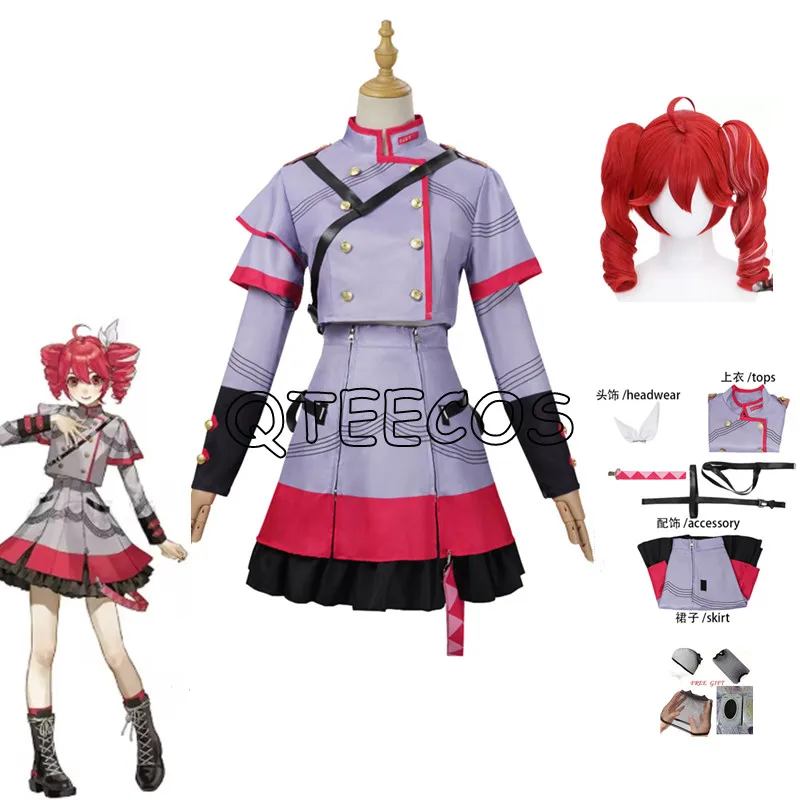 

Kasane Teto Cosplay Costume New Adult Carnival Uniform Anime Halloween Party Game Women Outfits Top Skirts Outfit