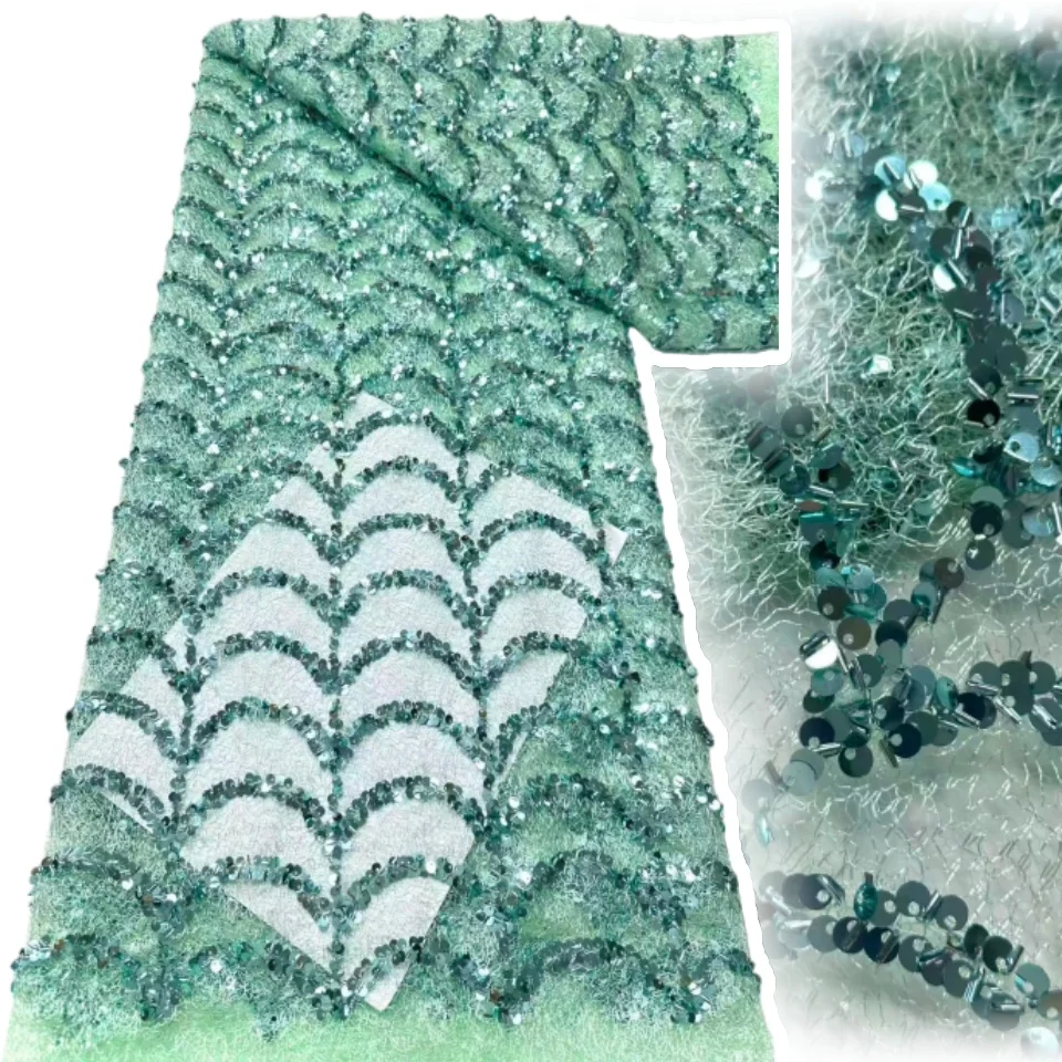 

Новейшая элегантная французская кружевная ткань с блестками, африканская нигерийская кружевная ткань, подходит для женских вечерних платьев и свадебных платьев 1905