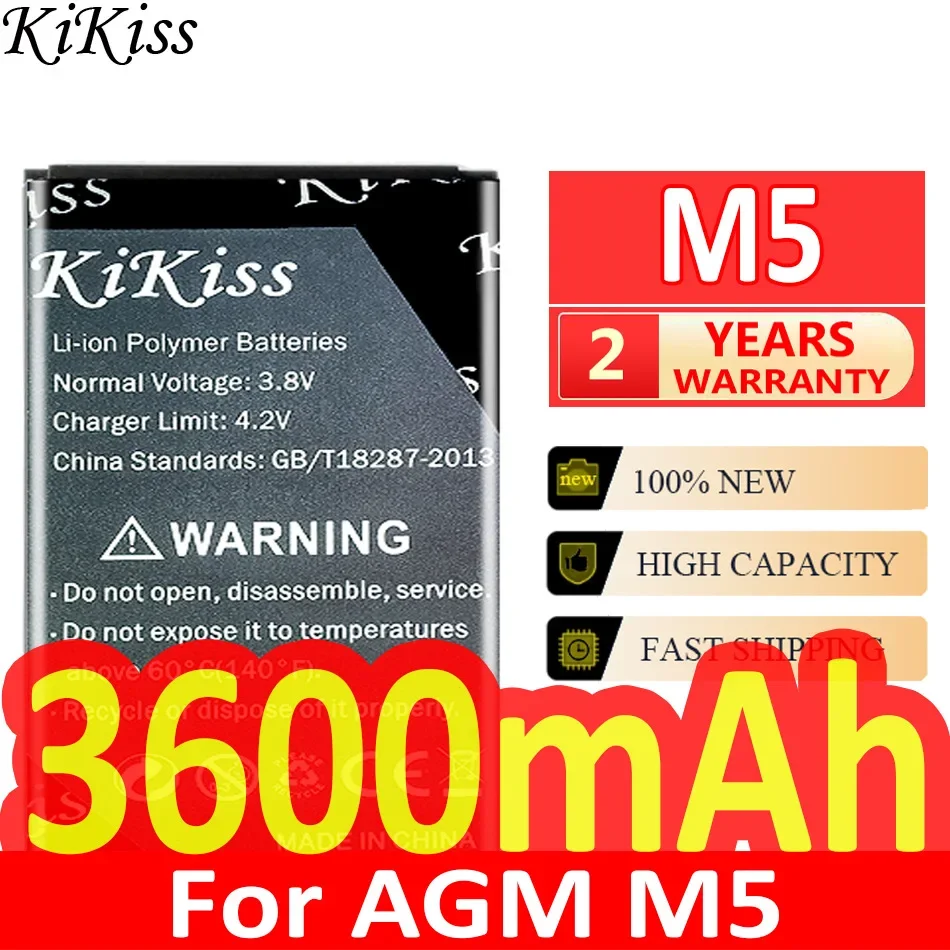 2800mAh/3600mAh KiKiss Powerful Battery For AGM M2 M5 M6 M7 Mobile Phone Batteria - view 4
